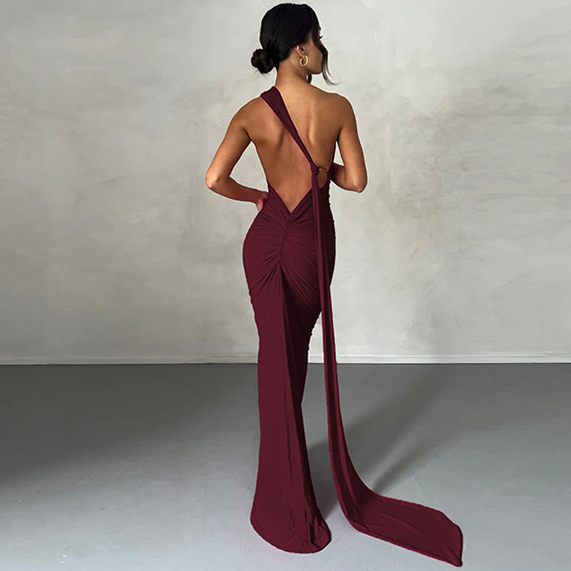 Women's Elegant Halter Sheath Slim Dress