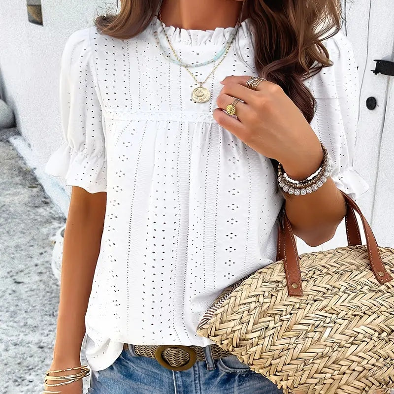 Women's Elegant Ruffle Detail Blouse