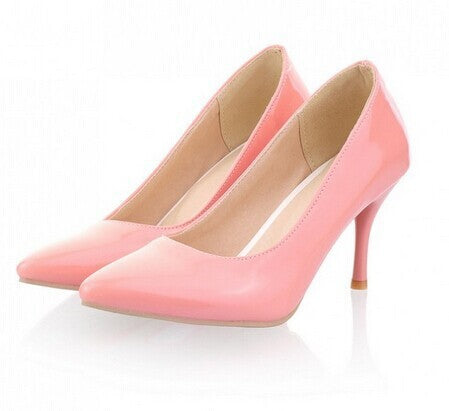Pointed High Heels Patent Leather