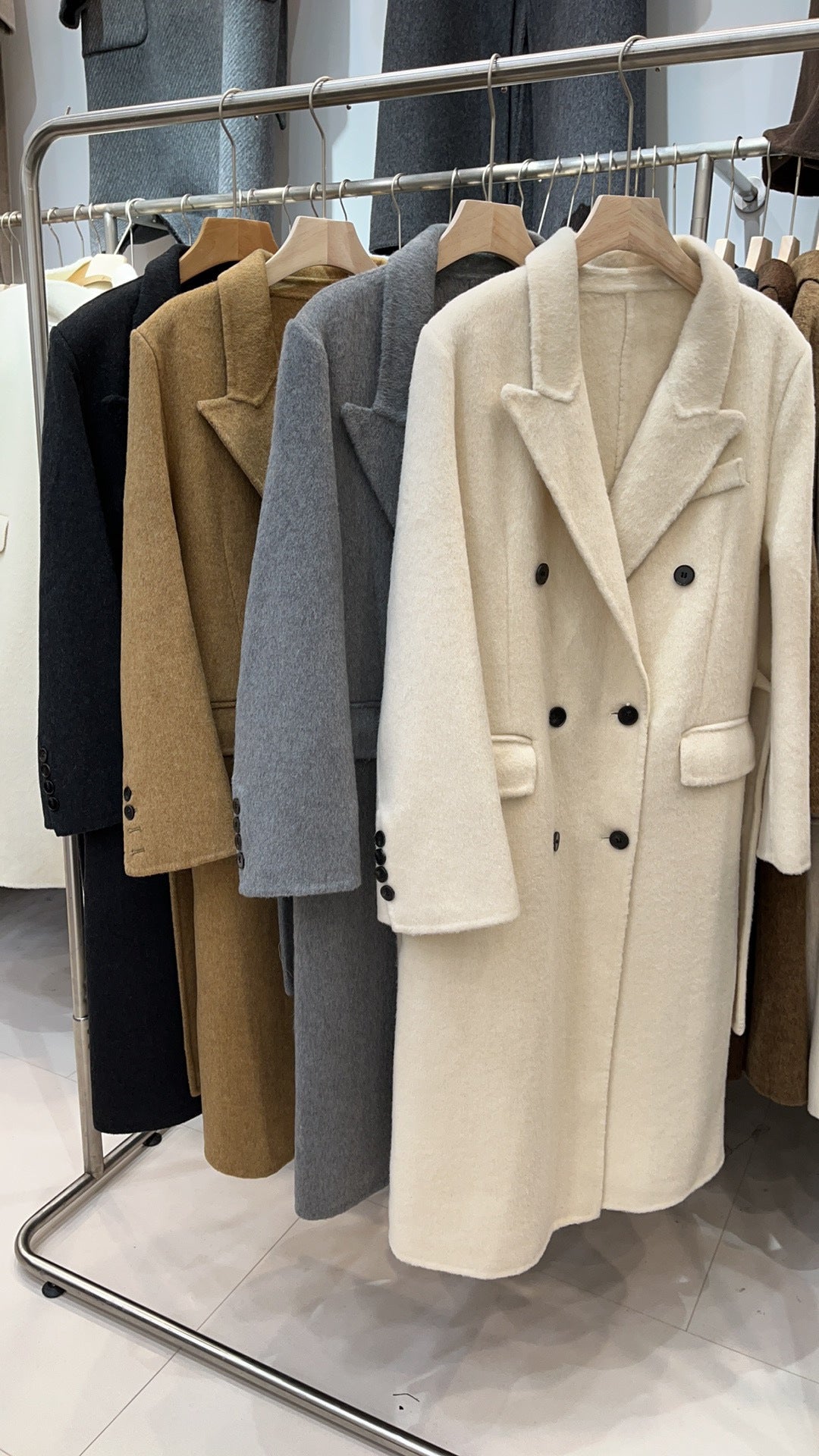 Shoulder Double-sided Wool Overcoat