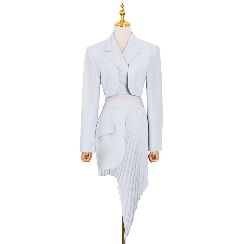 Pleated Skirt Suit