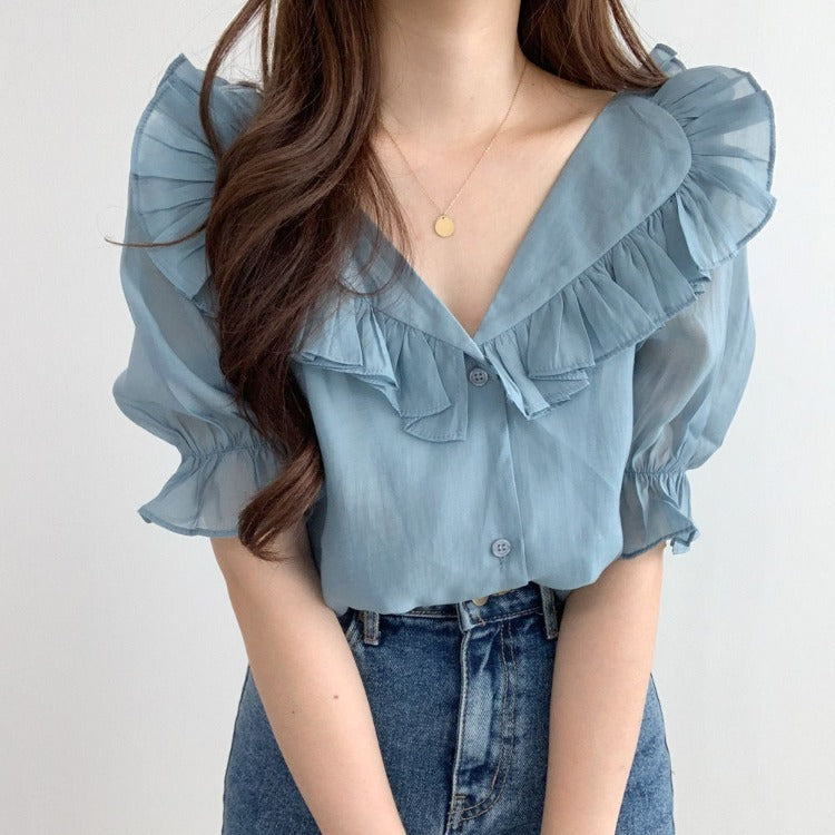 Solid Chiffon Shirt