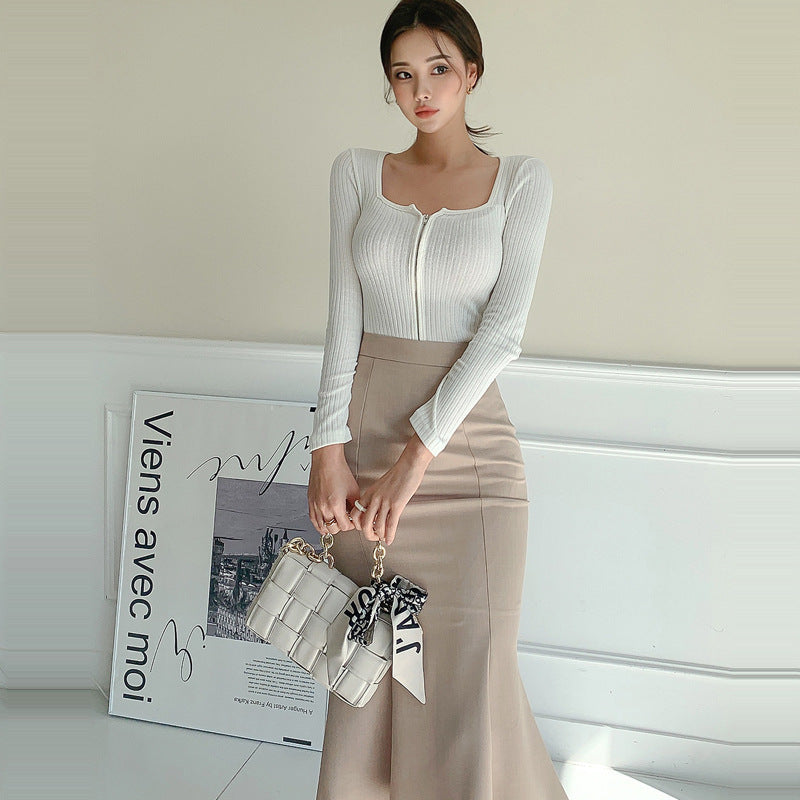 Two-piece Hip Fishtail Skirt