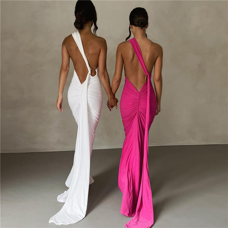 Women's Elegant Halter Sheath Slim Dress