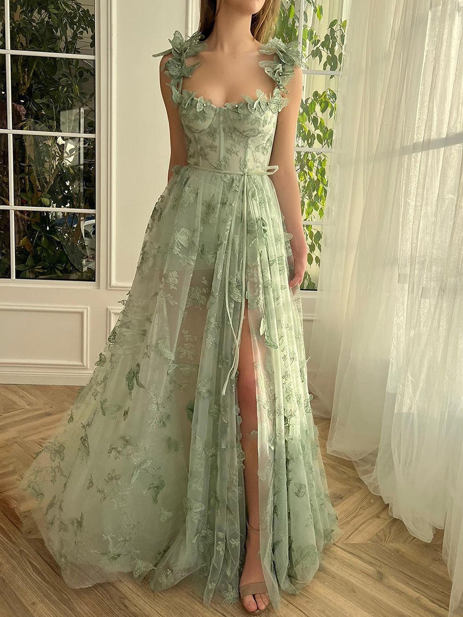 Flowers Bridesmaid Wedding Dress