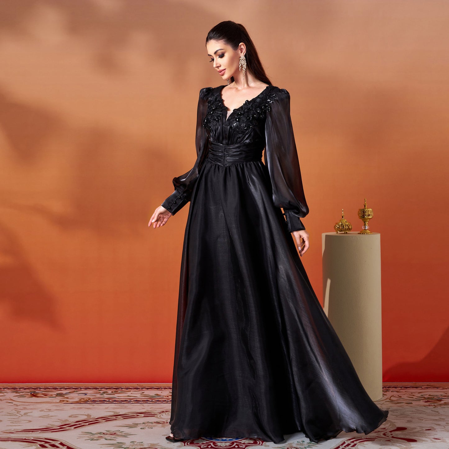 Long Sleeve Elegant Lace Dress