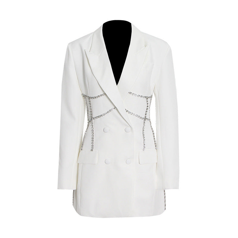 Solid Color Short Suit Dress