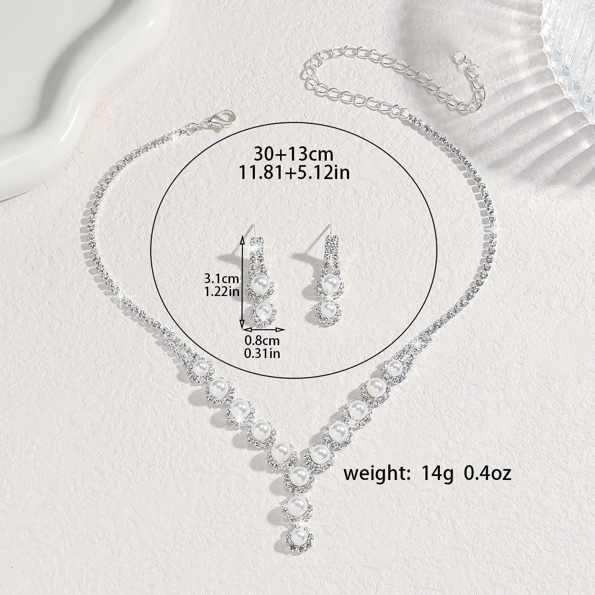 European Rhinestone Suit Necklace