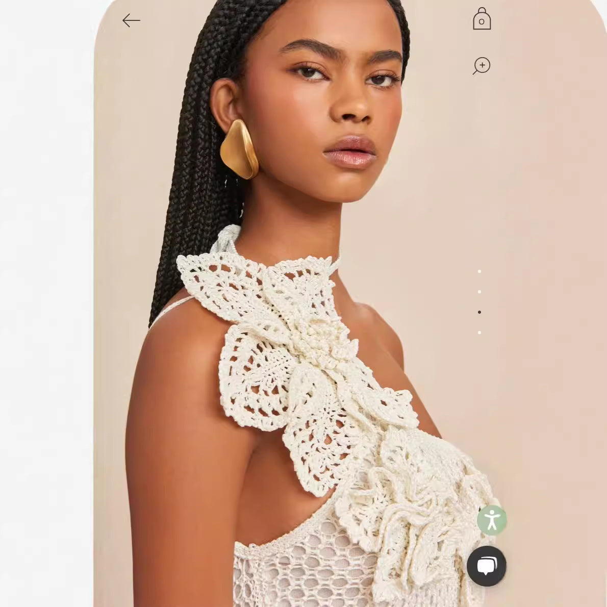 Three-dimensional Vacation Style Flower Dress