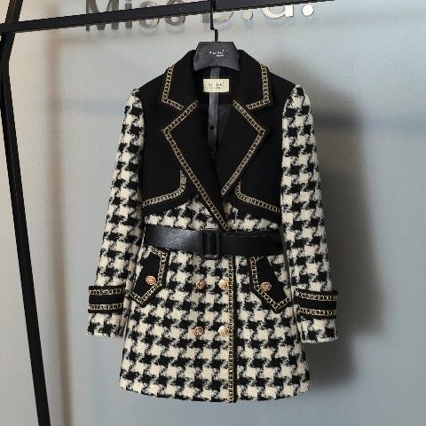 Winter New Double-breasted Socialite Style Woolen Coat