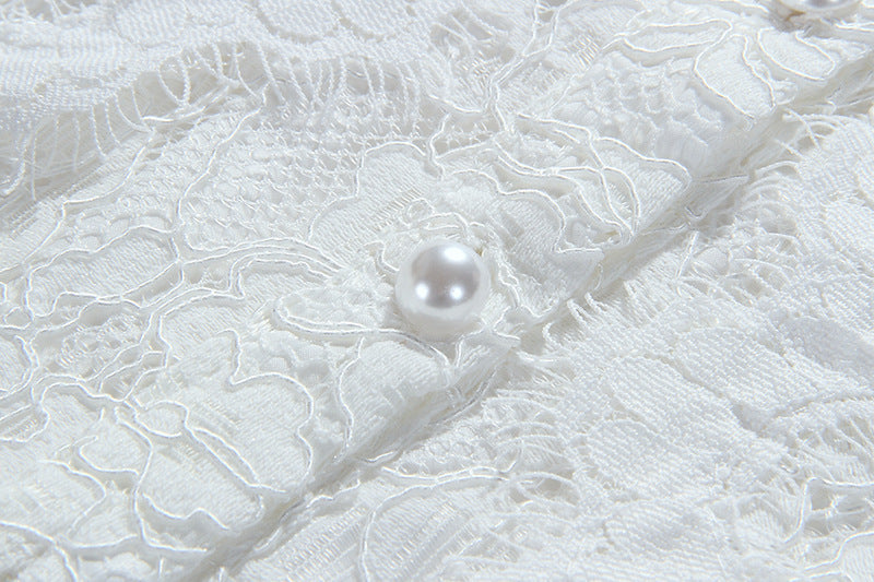 Socialite White Lace Suit Female