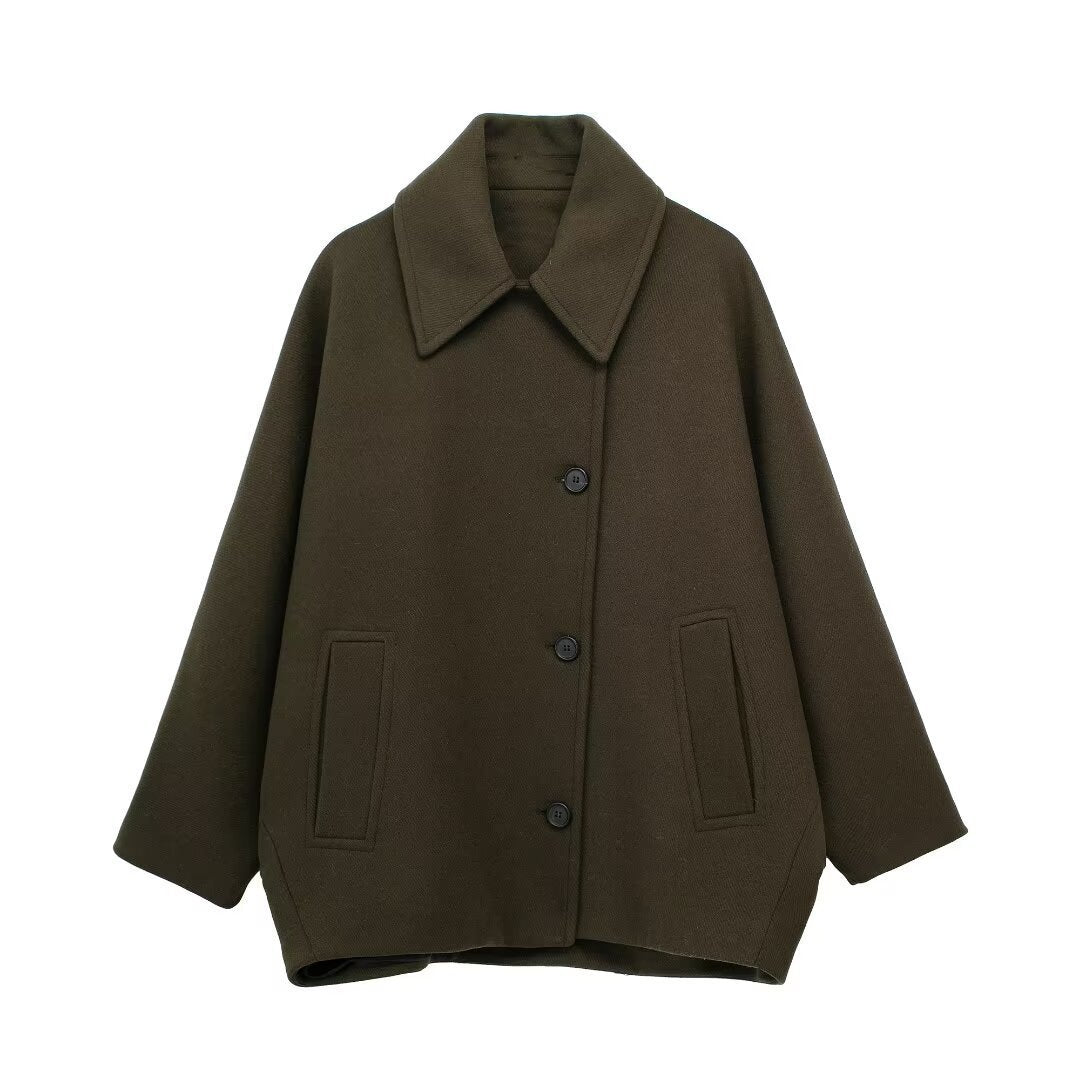 Wool Blended Short Coat