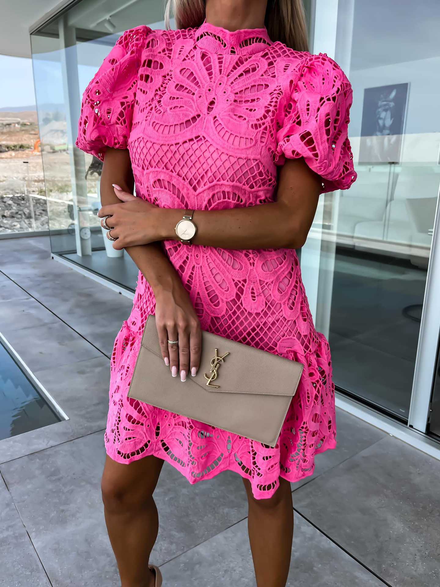 Fashionable Lace Elegant Women's Dress