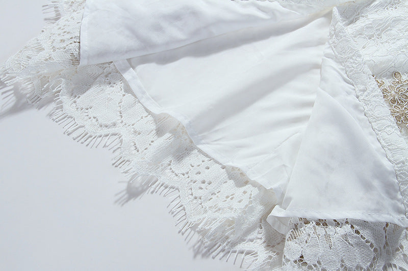 Socialite White Lace Suit Female