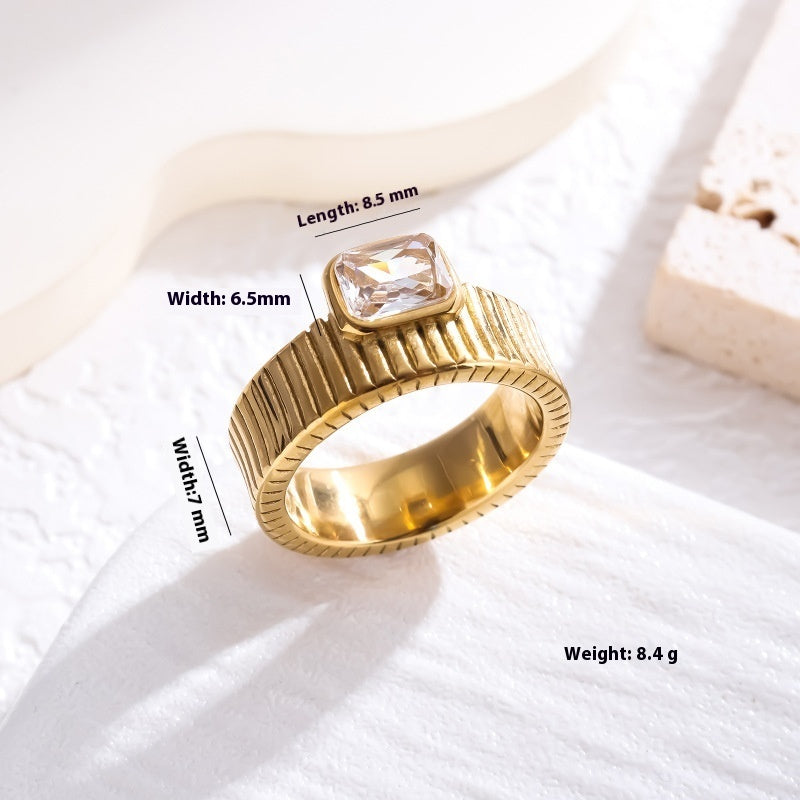 Trendy Style Zircon Ring For Women