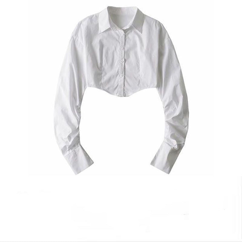 Niche Lapel Long Sleeve Blouse