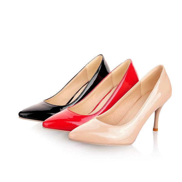 Pointed High Heels Patent Leather