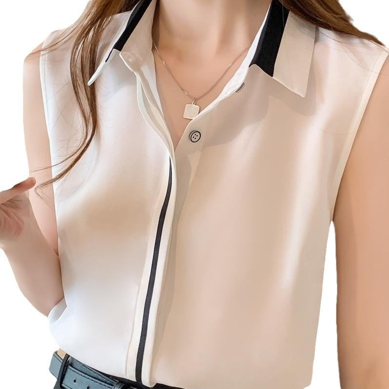 Sleeveless Chiffon Top