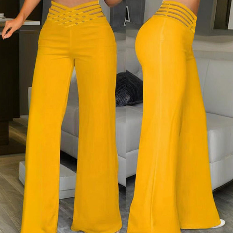 Transparent Mesh High Waist Pants