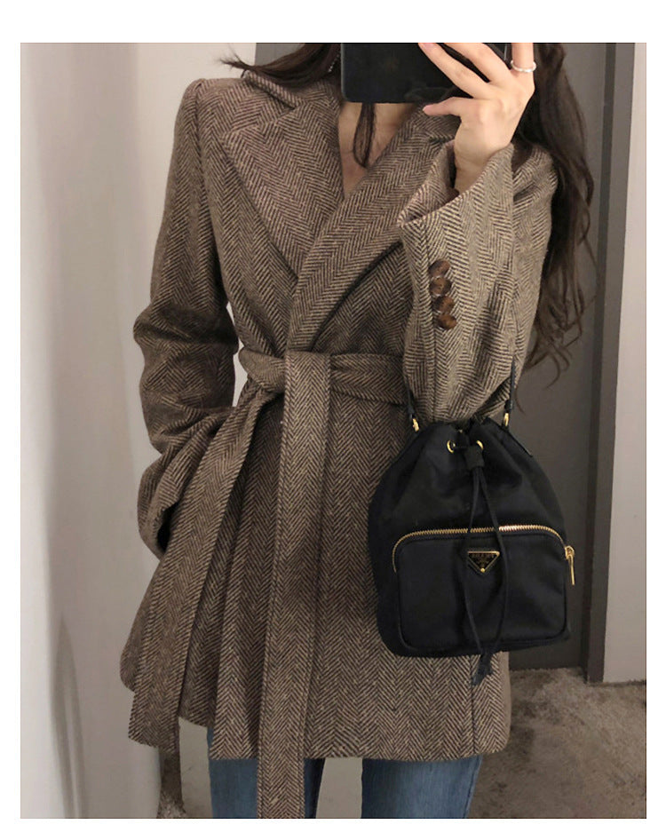 Retro British Style Loose Suit