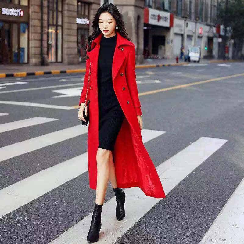 Wool Slim-fit Hepburn Style Overcoat