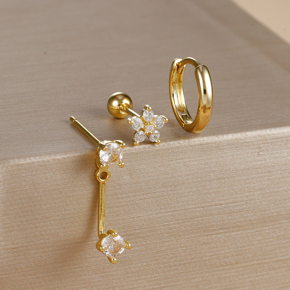 Irregular Diamond Earrings Suit