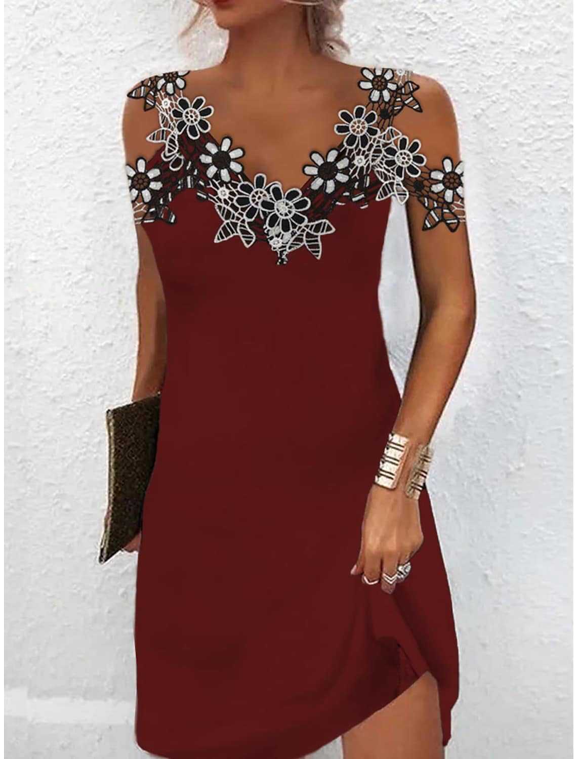 European Socialite Elegant Embroidery Dress