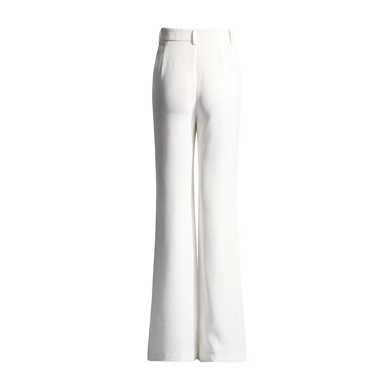 Fashionable With Side-slit Bootcut Trousers