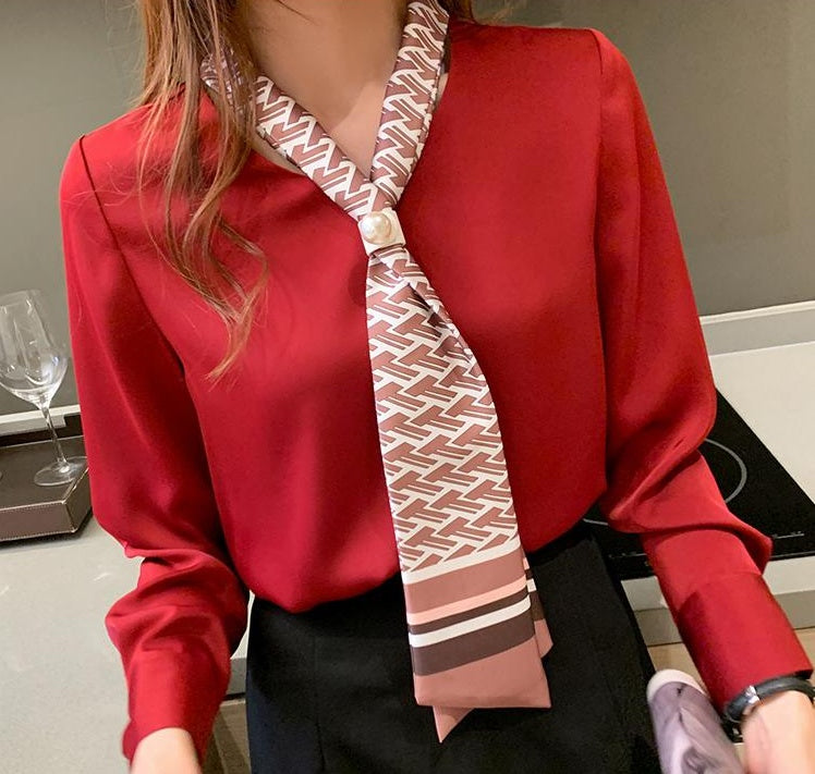 Long Sleeve Chiffon Shirt