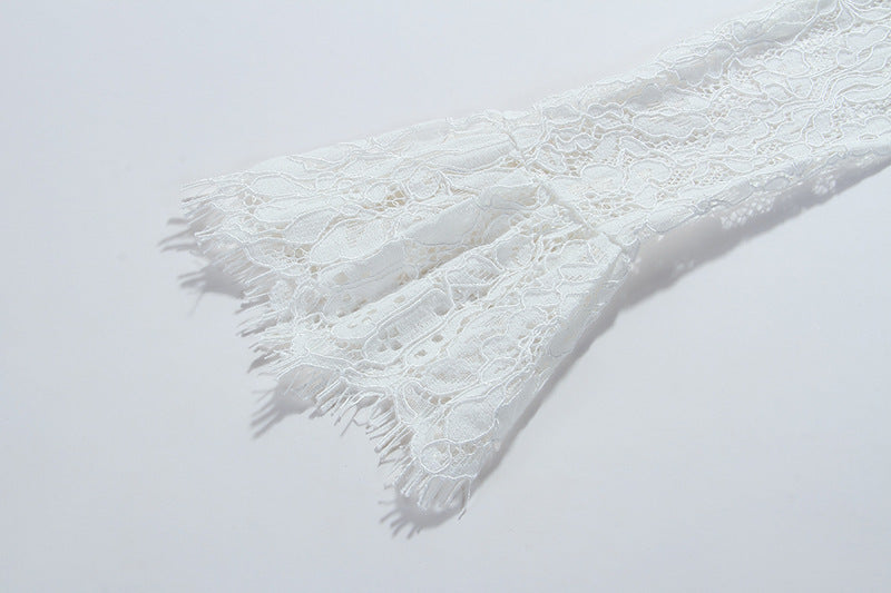 Socialite White Lace Suit Female