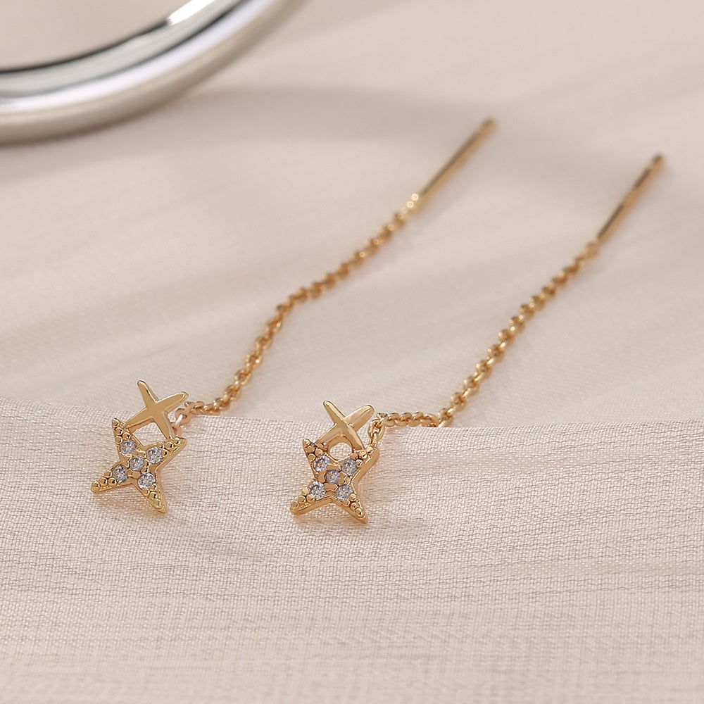 Micro-zircon Fashion Letter Earrings