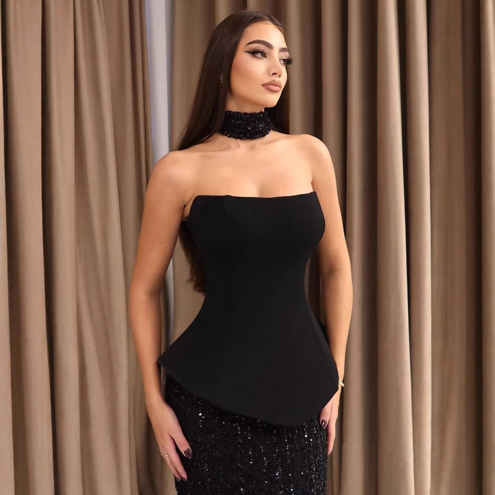 Half-length Sequin Dress