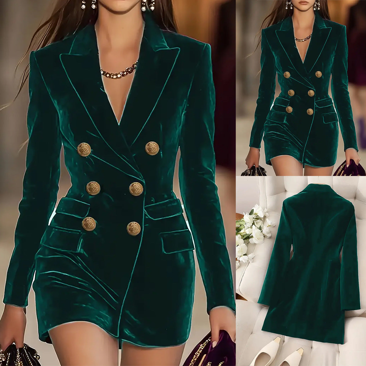 Long Sleeve Button European Suit
