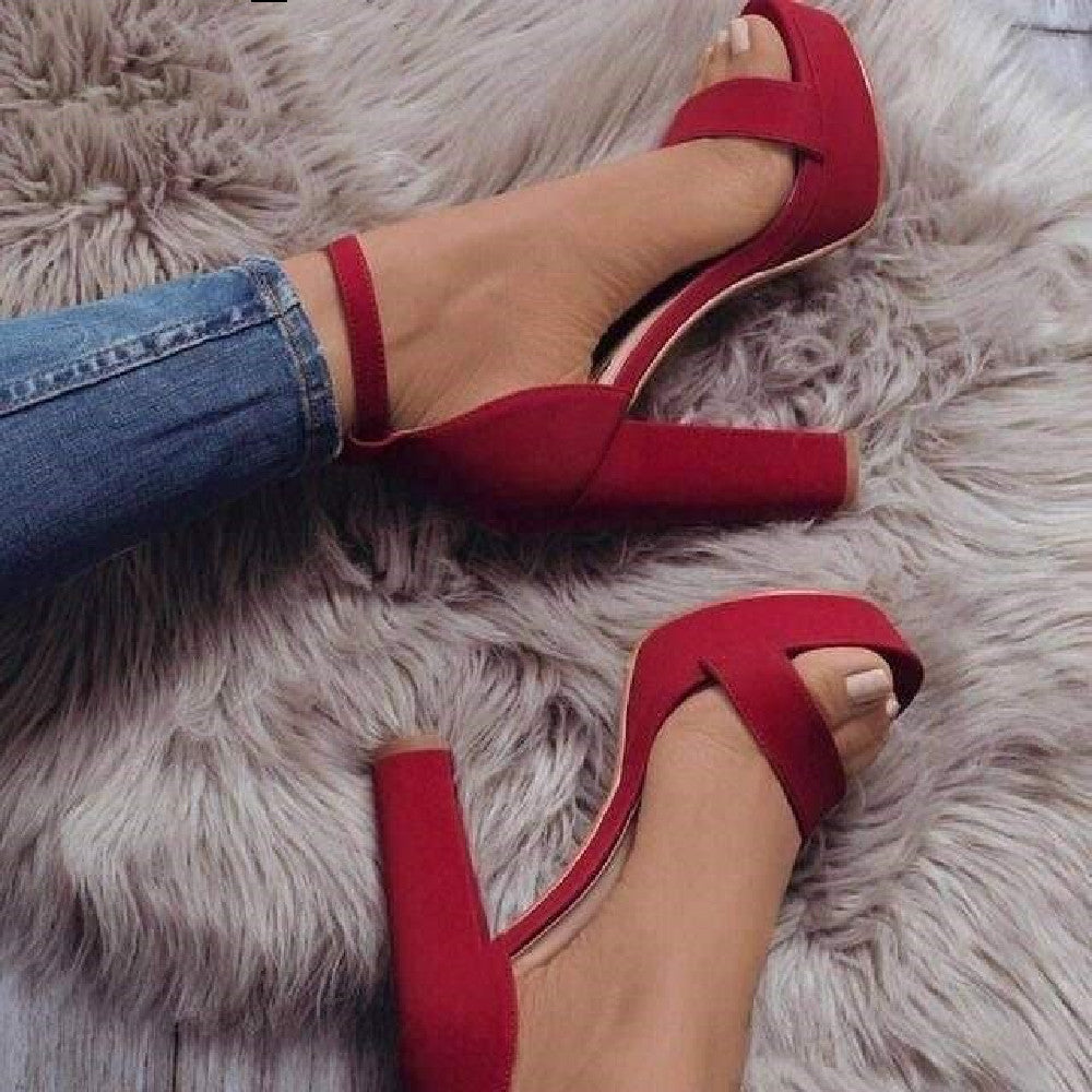 Solid Casual High Heels