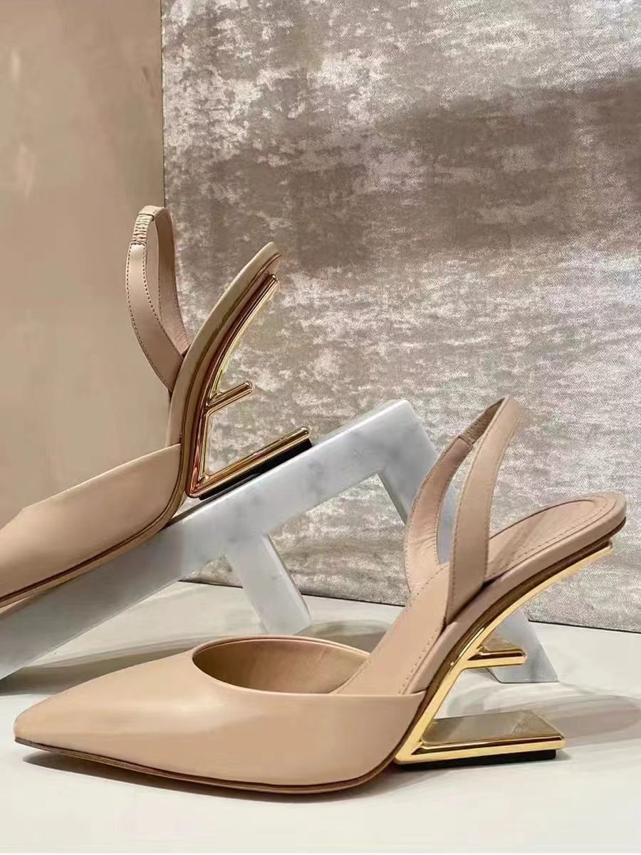 Solid Color Pointed Toe Heel