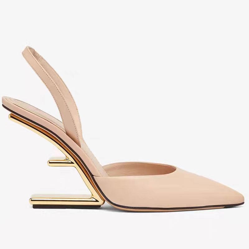 Solid Color Pointed Toe Heel