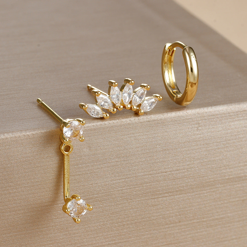 Irregular Diamond Earrings Suit