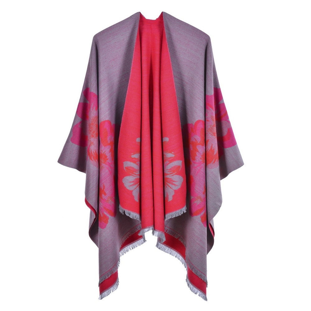 European Jacquard Thickened Shawl