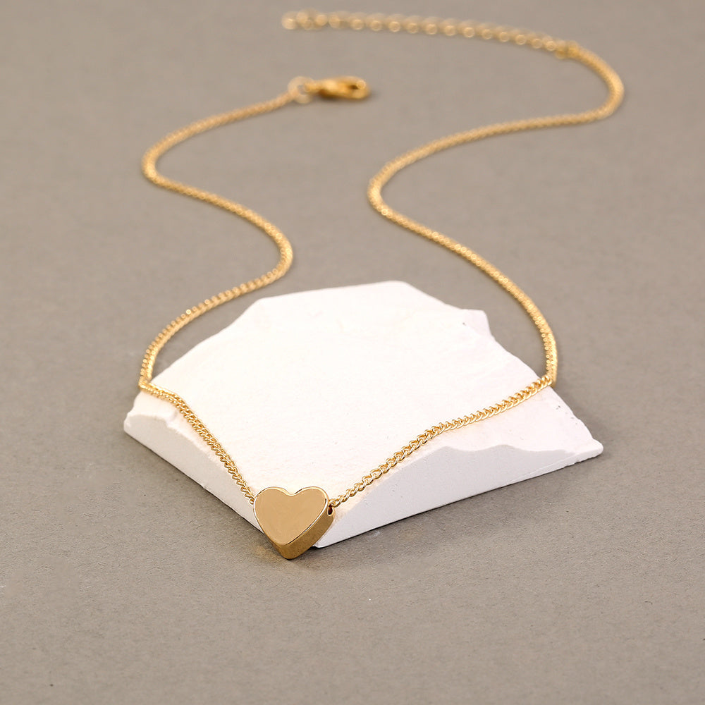 Safety Pin Pendant Multi-layer Copper Collarbone Chain Necklace Woman