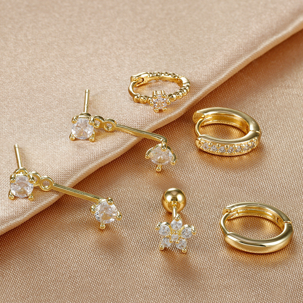 Irregular Diamond Earrings Suit