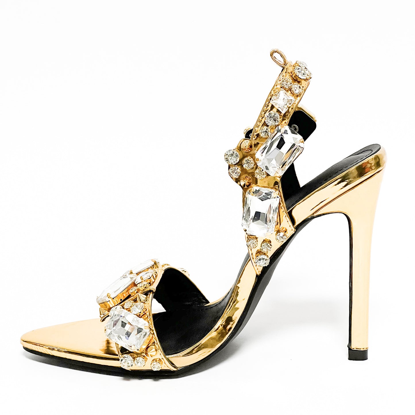 Rivet Rhinestone Stiletto Heels