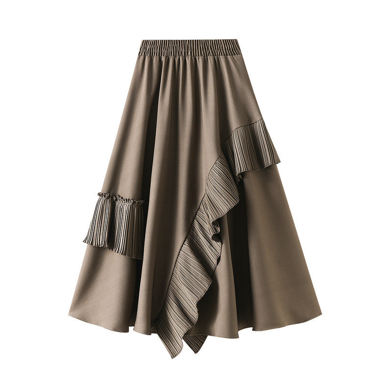 Mid-length Slim Umbrella Skirt