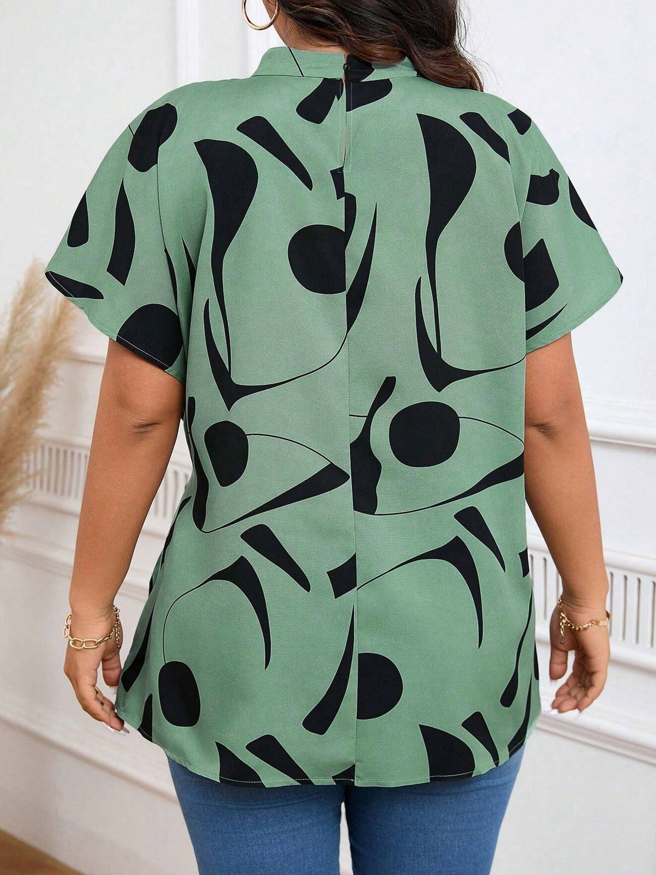 Irregular Print Blouse