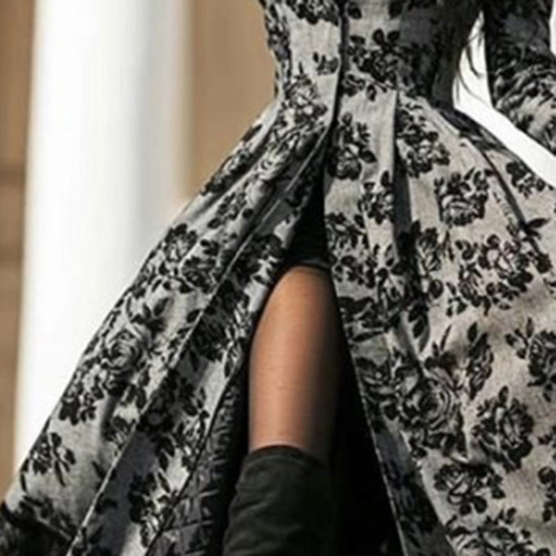 Long Sleeve Lace Floral Trench Coat