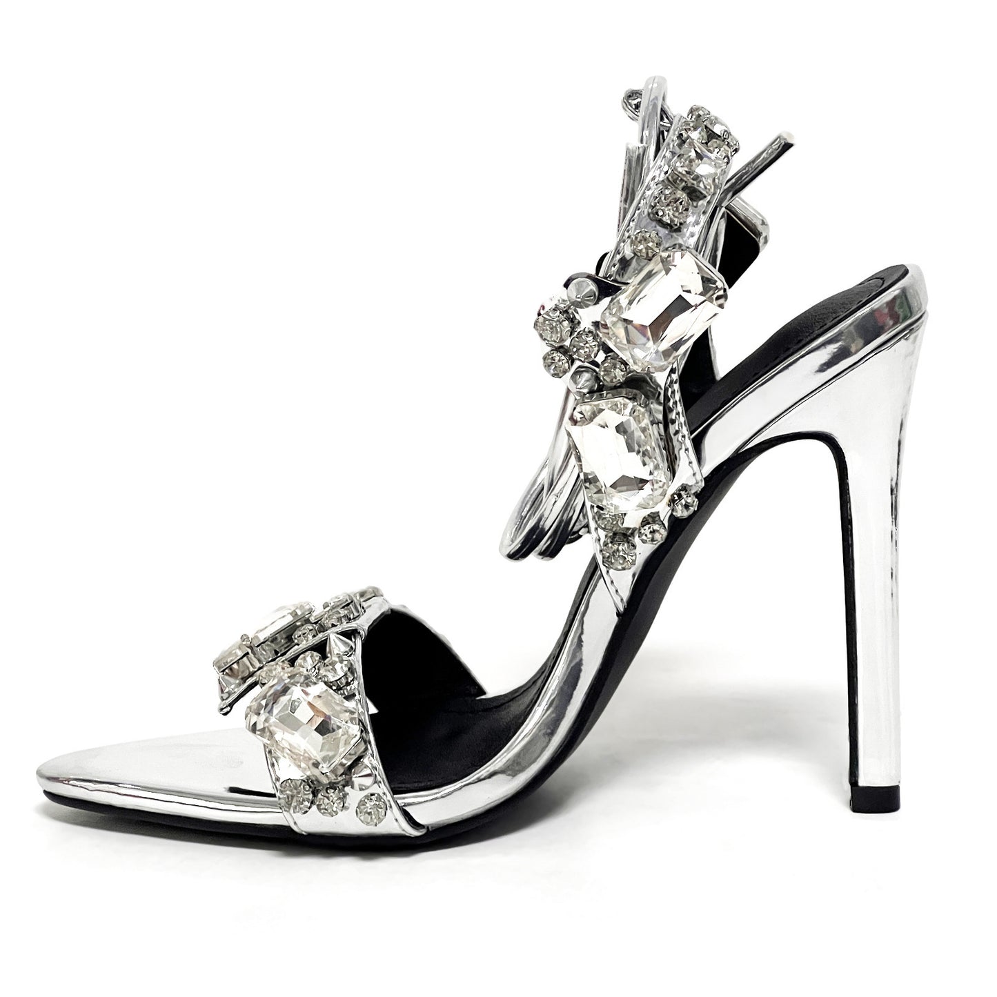 Rivet Rhinestone Stiletto Heels