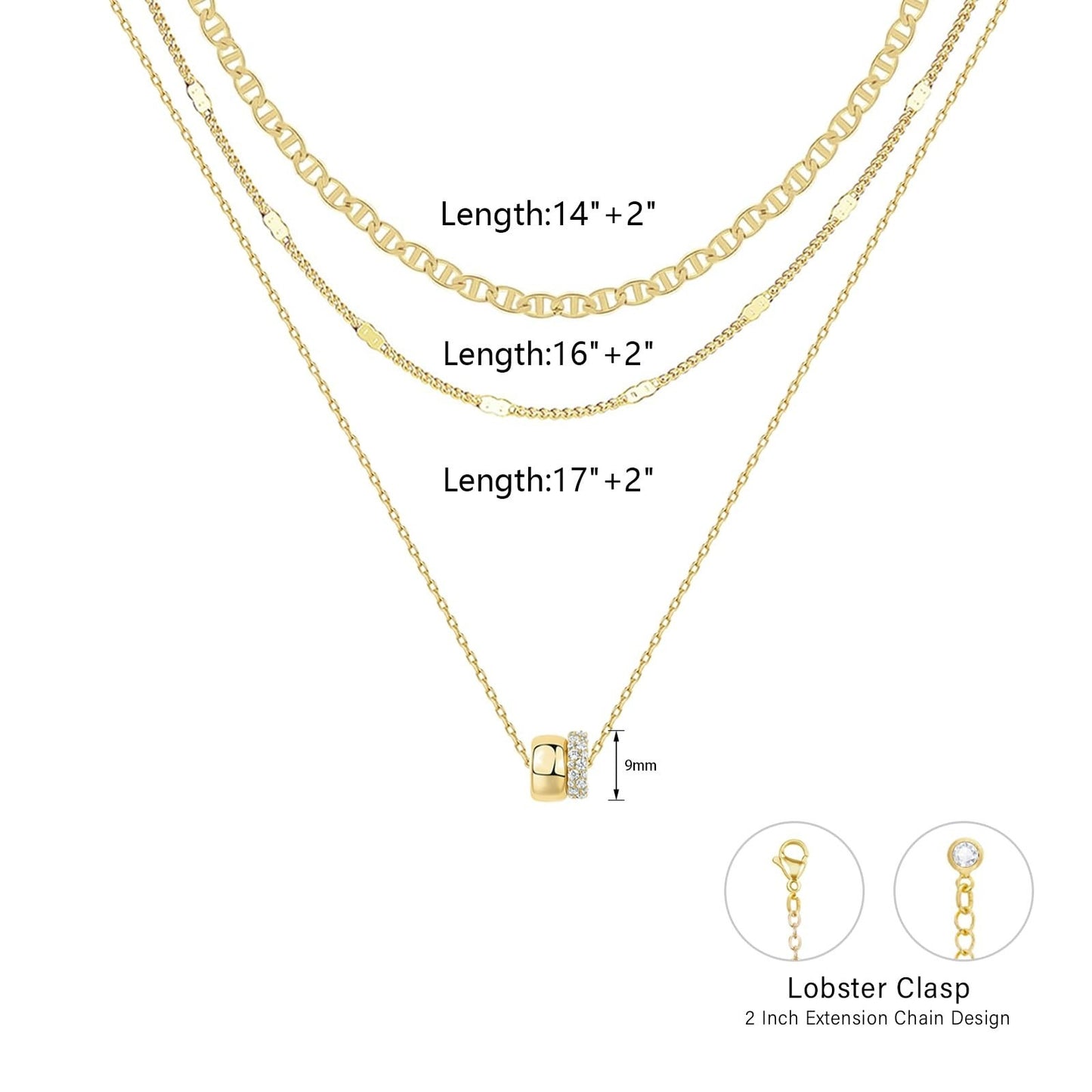 Necklace Zircon-laid Necklace