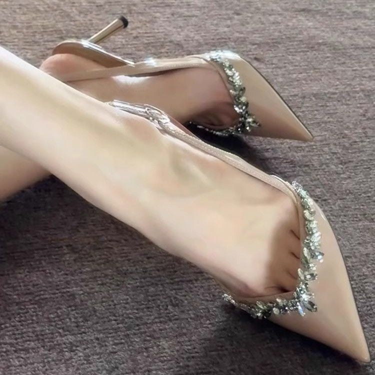 Pointed Rhinstone Sandals