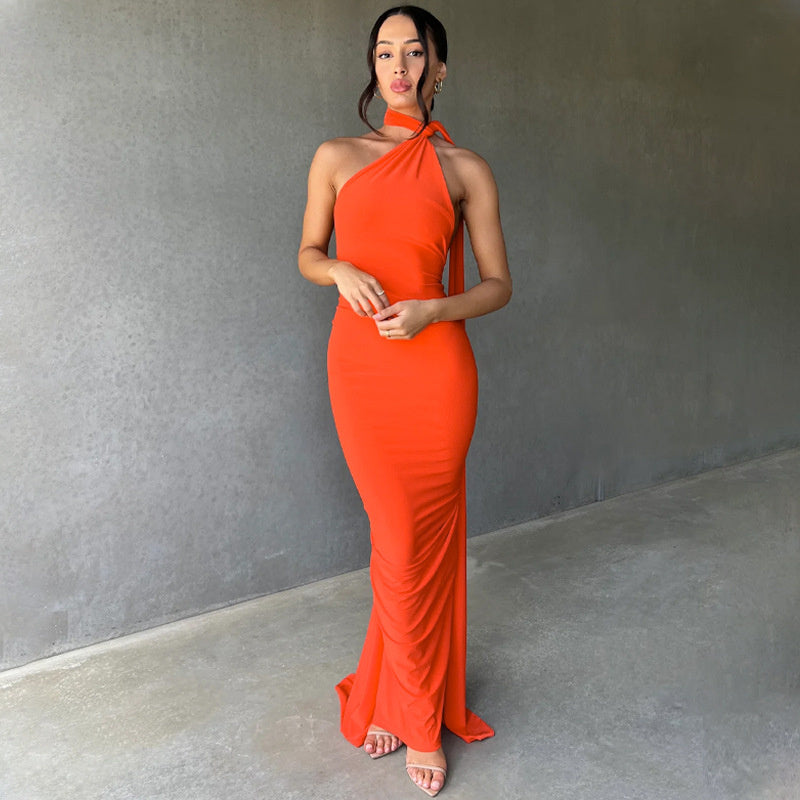 Women's Elegant Halter Sheath Slim Dress
