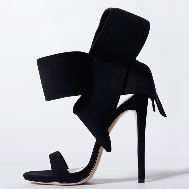 Oversized Bow Ankle-strap High Heel