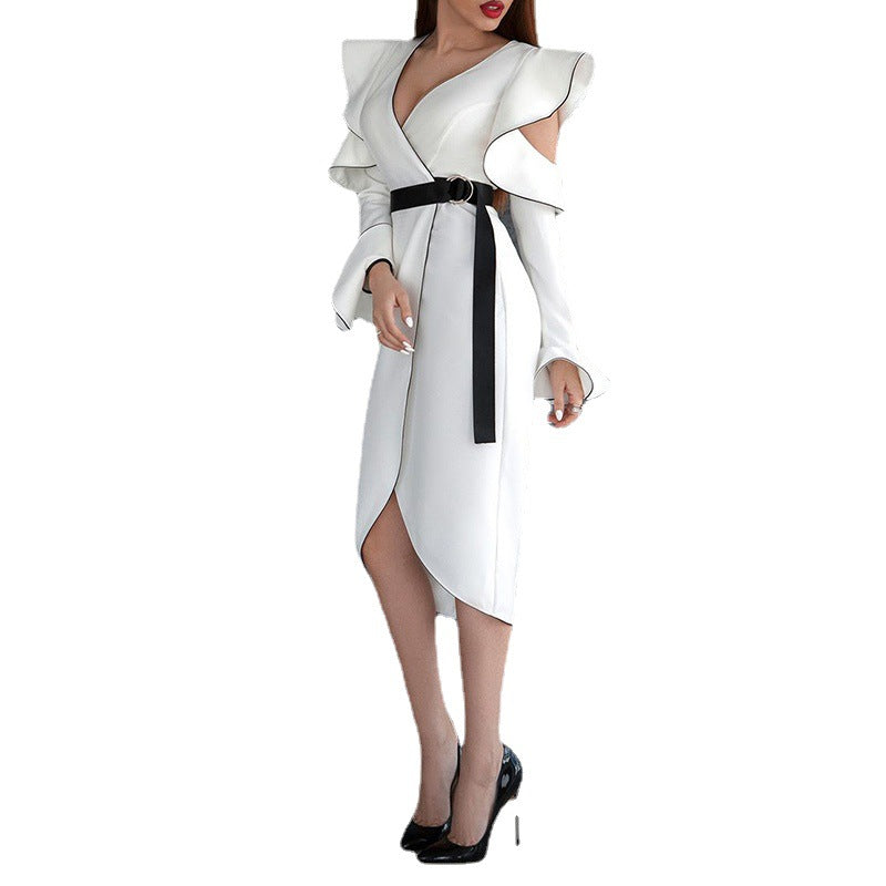 V-neck Slim Dress